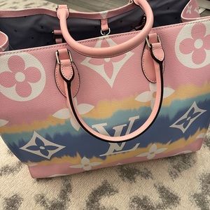 On the go tote bag purse large LV monogrammed